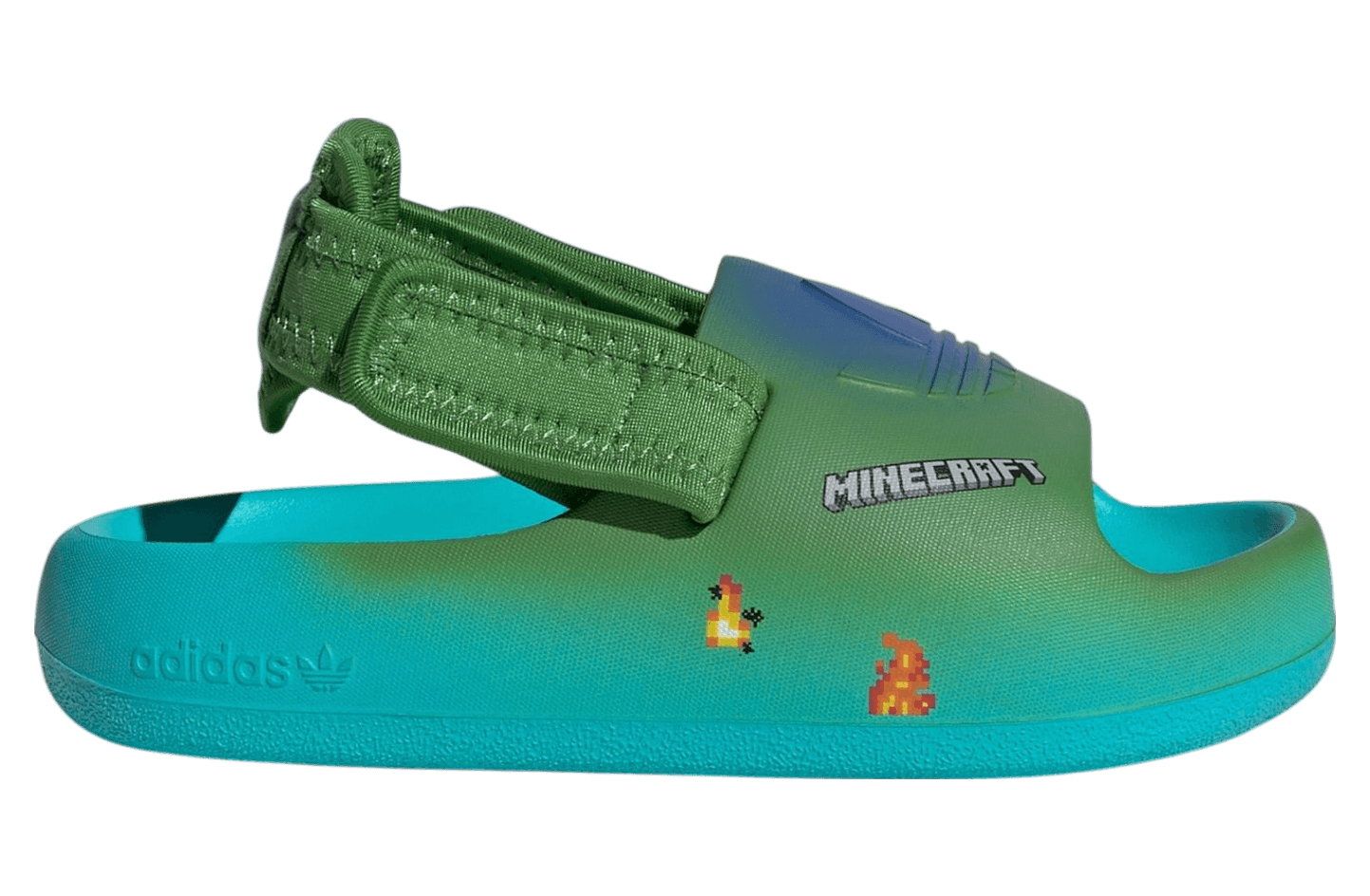 Minecraft x Adidas Adifom Adilette Supplier Colour release photo 1