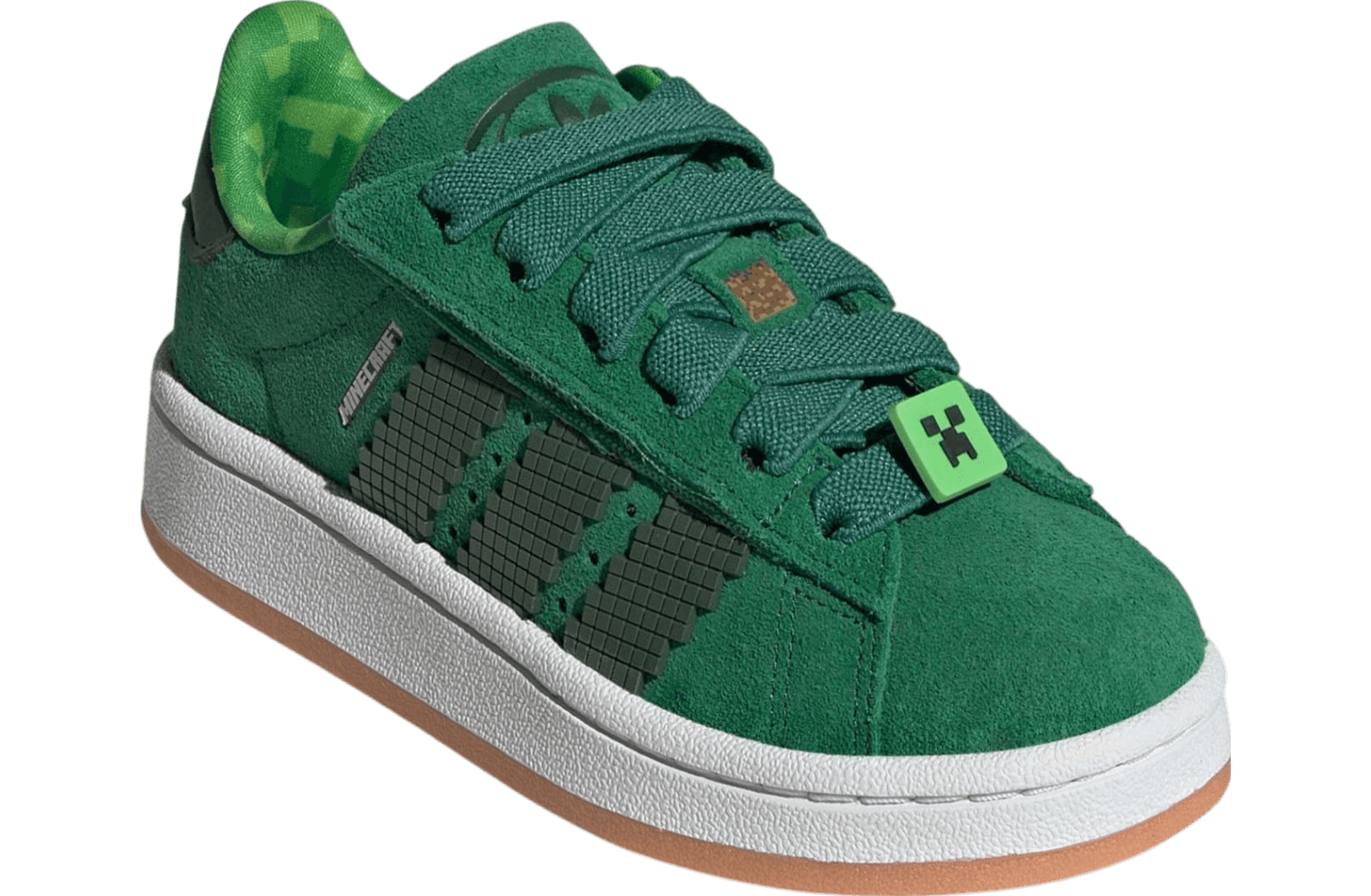 Minecraft x Adidas Campus 00s Green / White / Gum release photo 3