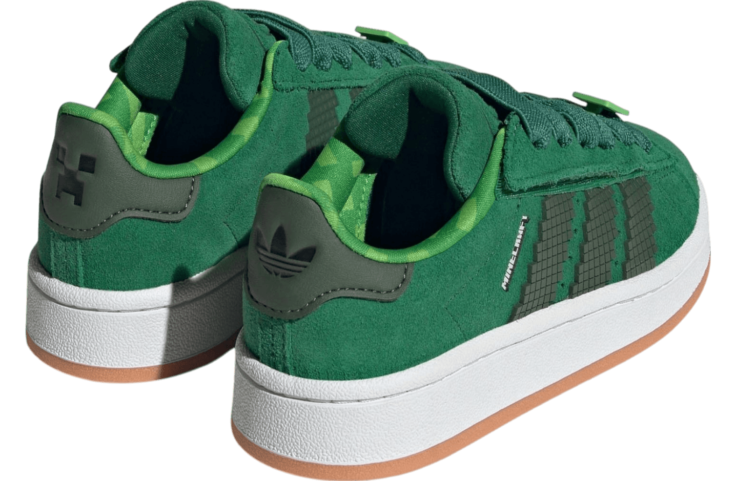 Minecraft x Adidas Campus 00s Green / White / Gum release photo 6