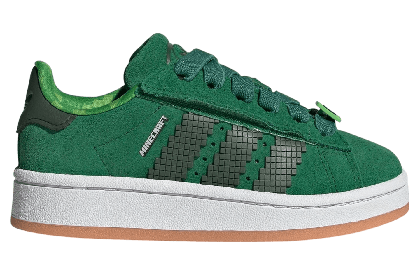 Minecraft x Adidas Campus 00s Green / White / Gum release photo 1
