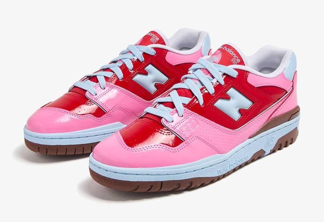New Balance 550 Y2K Patent Leather Red Pink release photo 3