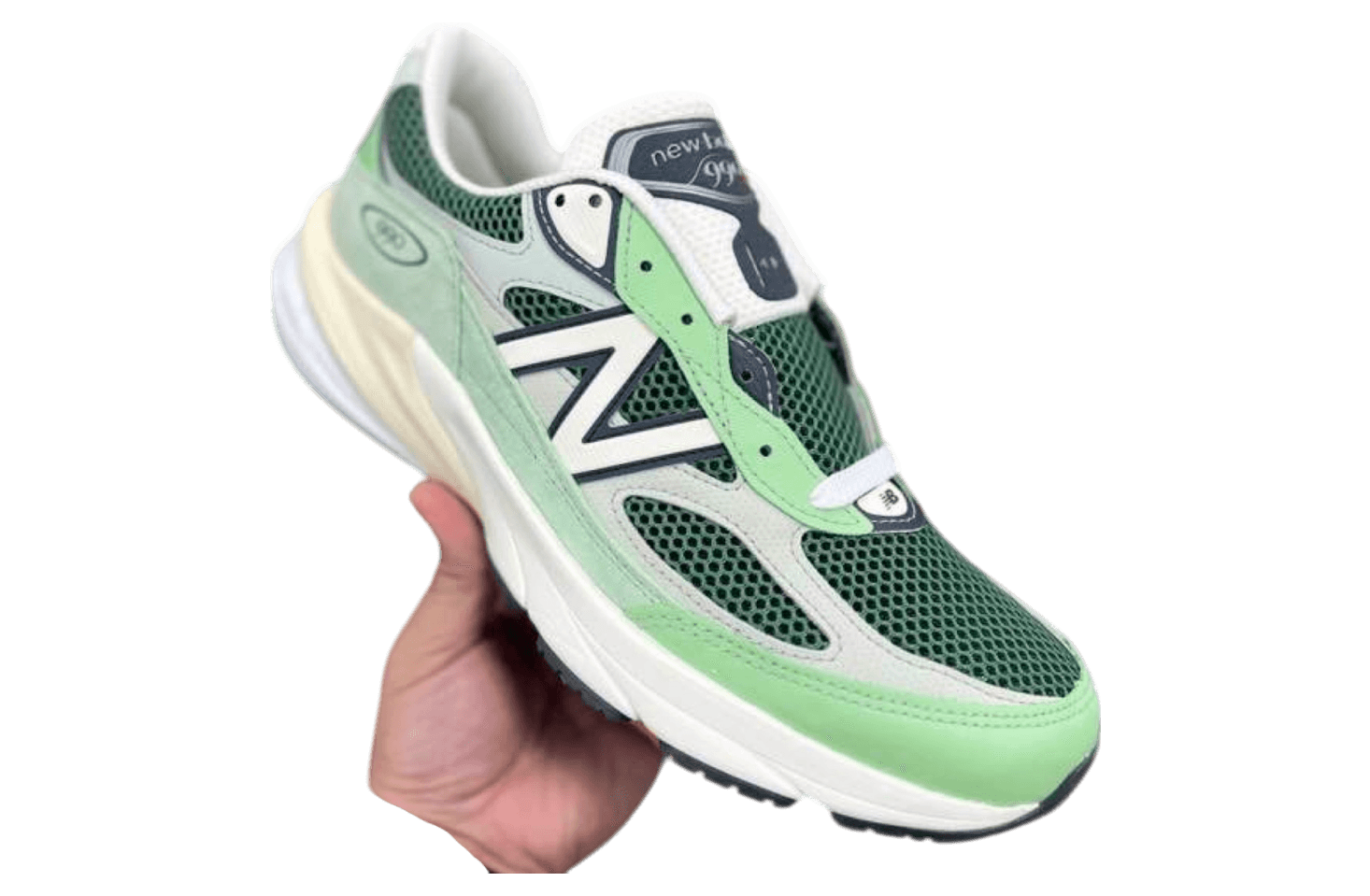 New Balance 990v6 Made in USA Avocado / Natural Mint release photo 2