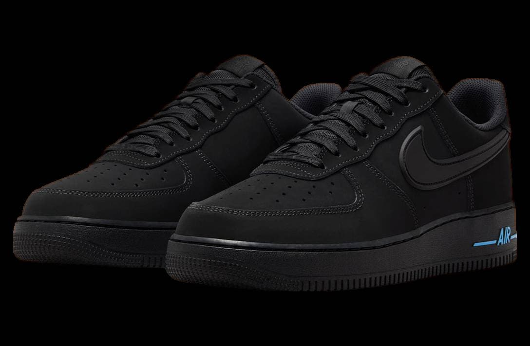 Nike Air Force 1 Low Black / University Blue release photo 3