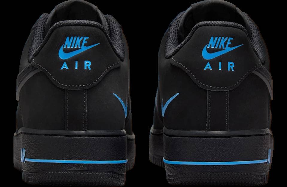 Nike Air Force 1 Low Black / University Blue release photo 6
