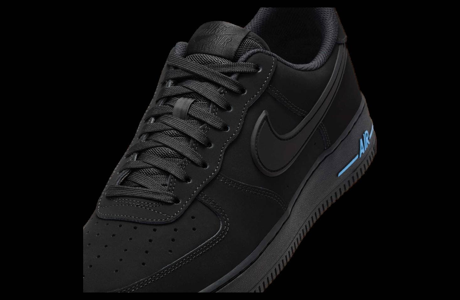 Nike Air Force 1 Low Black / University Blue release photo 8