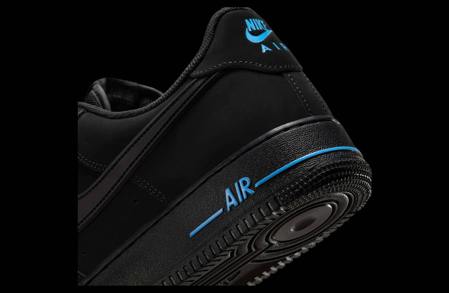 Nike Air Force 1 Low Black / University Blue release photo 9