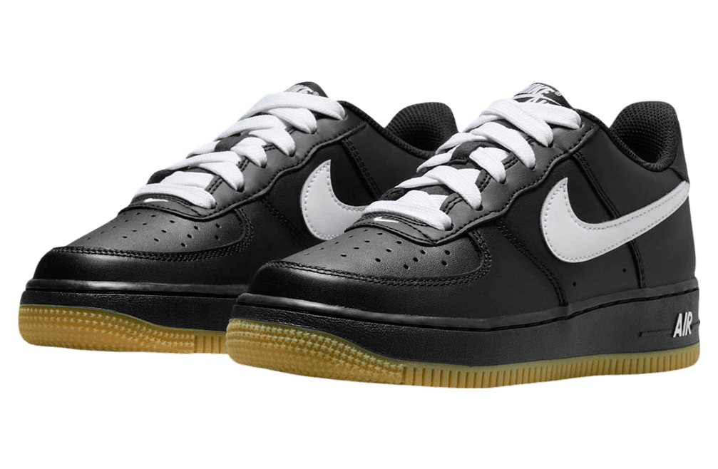 Nike Air Force 1 Low GS Black / Medium Gum Brown release photo 2