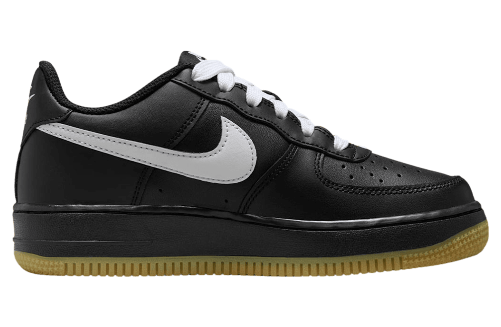 Nike Air Force 1 Low GS Black / Medium Gum Brown release photo 3