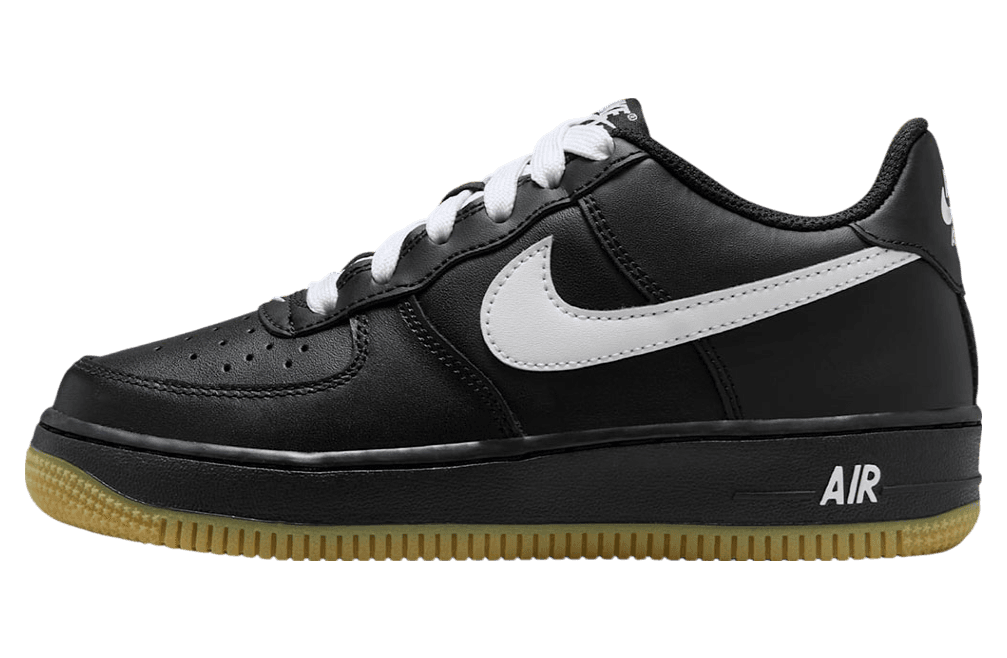 Nike Air Force 1 Low GS Black / Medium Gum Brown release photo 1