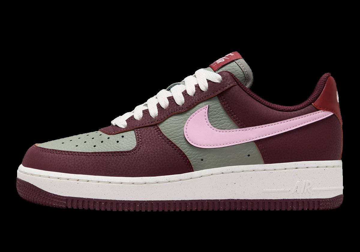 Nike Air Force 1 Low Next Nature Burgundy Crush release photo 1