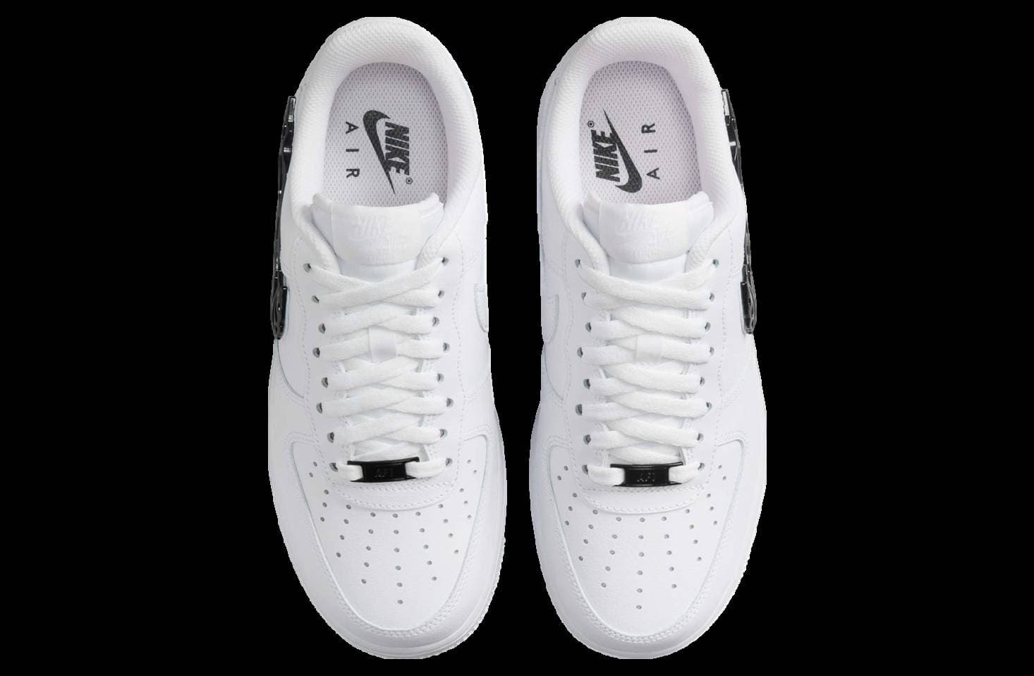 Nike Air Force 1 Low Shredded Metal Swoosh White / Black release photo 4