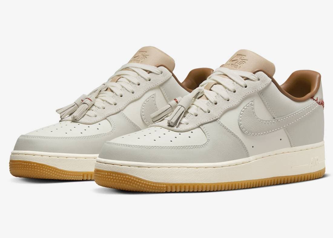 Nike Air Force 1 Low Tassels Light Bone release photo 2