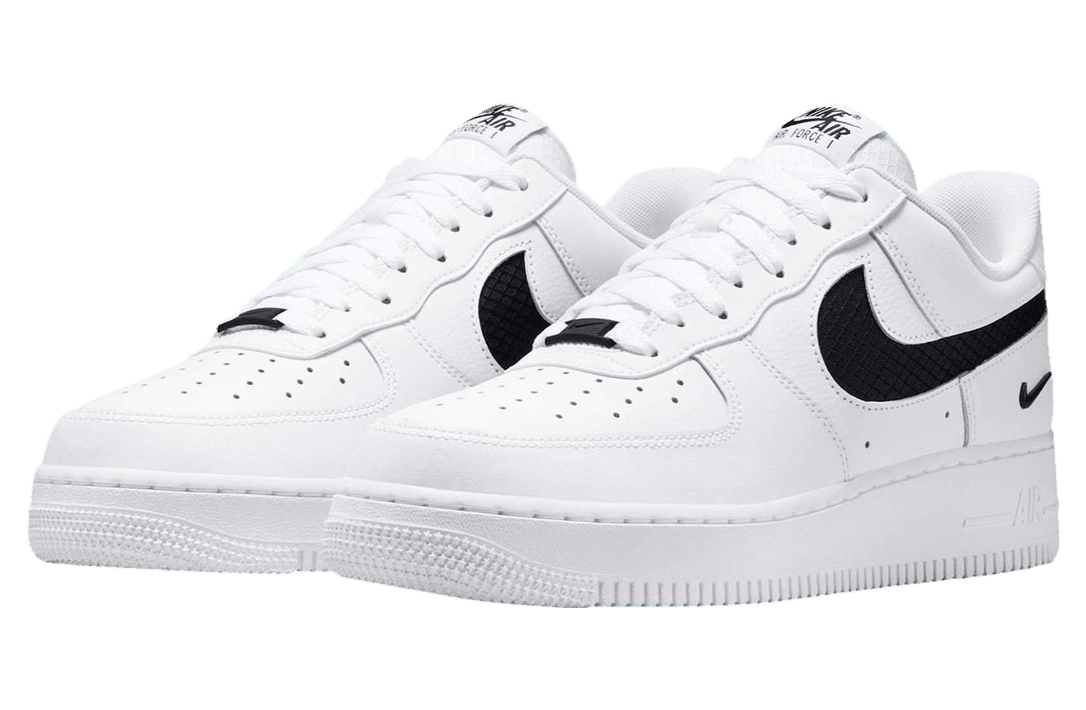 Nike Air Force 1 Low White / Black Nylon Swoosh release photo 2
