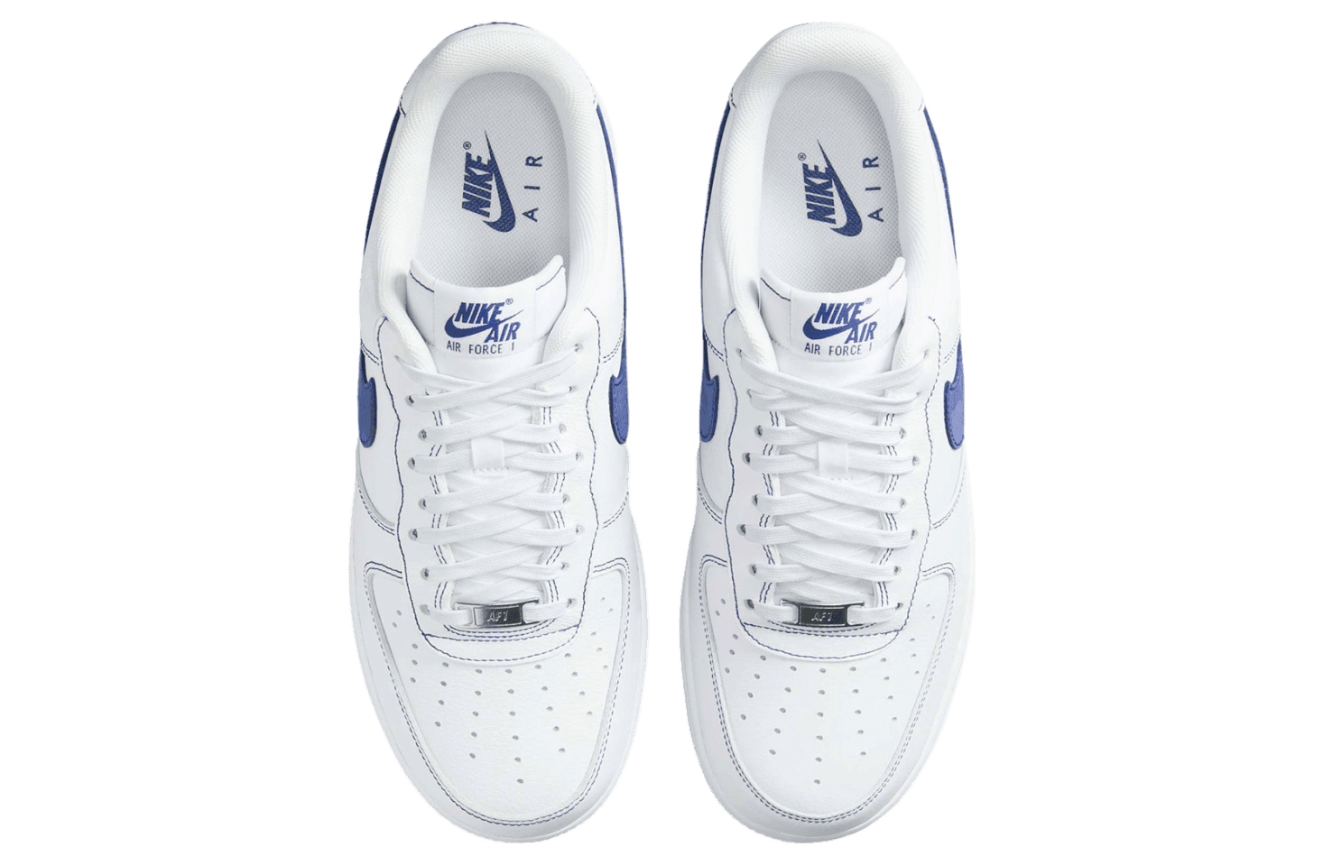 Nike Air Force 1 Low White / Blue Contrast Stitch release photo 4