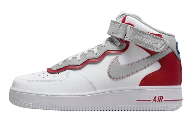Nike Air Force 1 Mid Athletic Club White Red Nike release photo