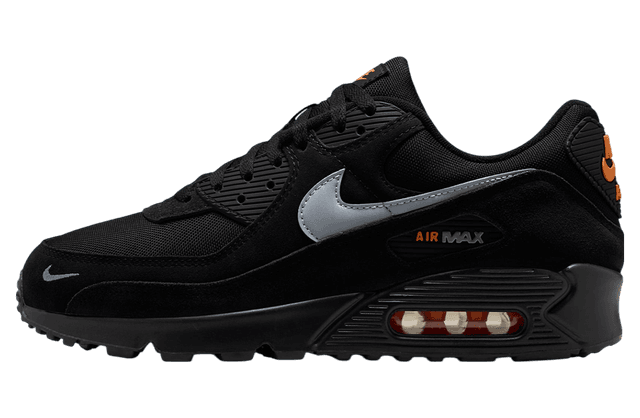 Nike Air Max 90 Black Metallic / Total Orange Nike release photo