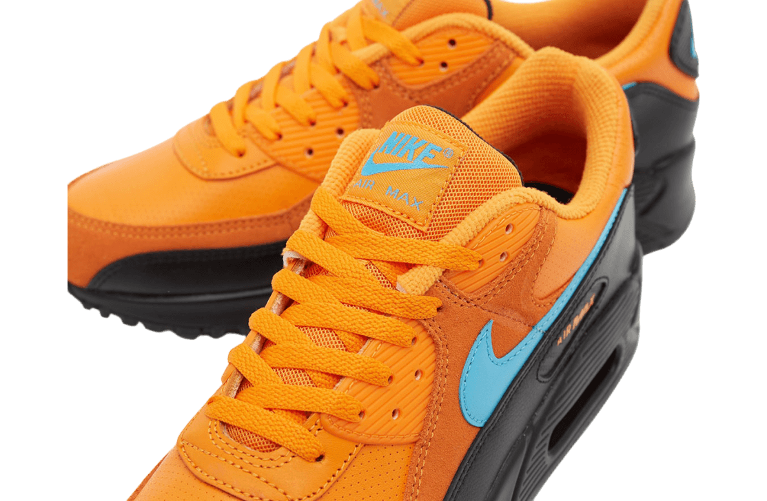 Nike Air Max 90 GS Mandarin / Blue Fury release photo 5
