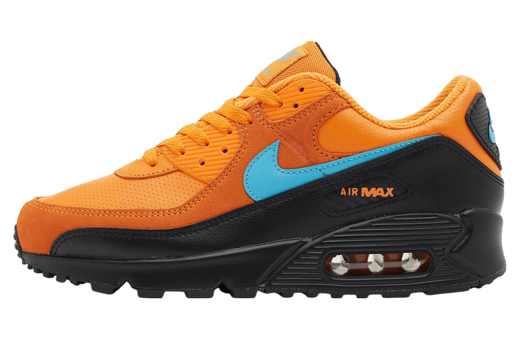 Nike Air Max 90 GS Mandarin / Blue Fury release photo 1