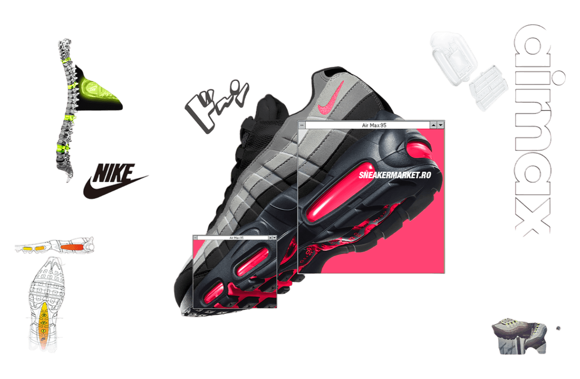 Nike Air Max 95 Big Bubble Black / Bright Crimson release photo 1
