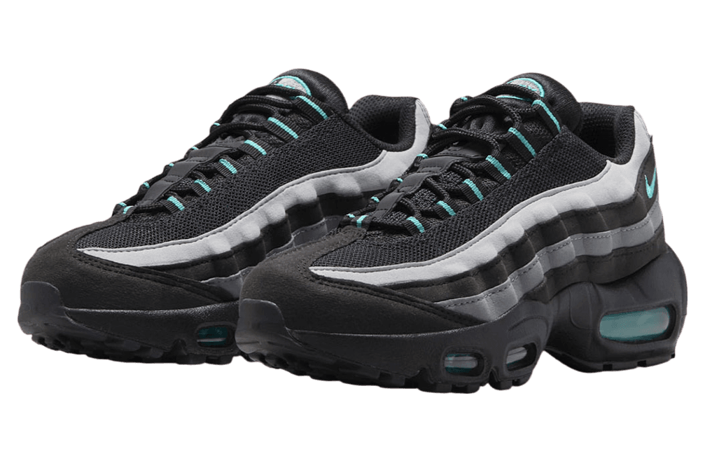 Nike Air Max 95 GS Black / Grey / Aurora Green release photo 2