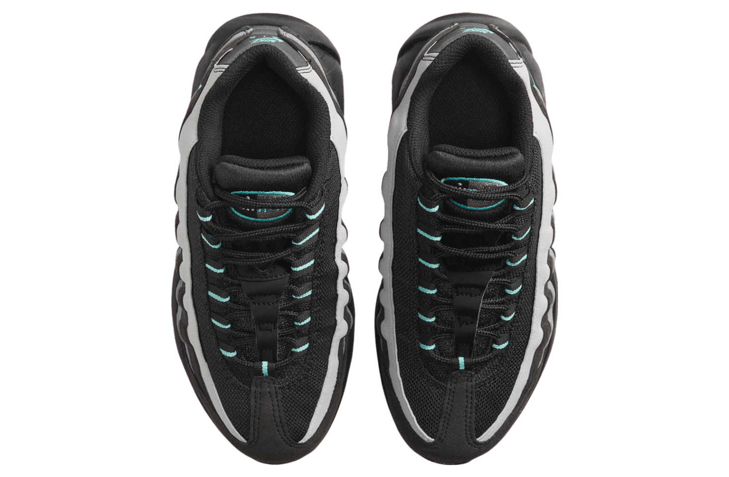 Nike Air Max 95 GS Black / Grey / Aurora Green release photo 4