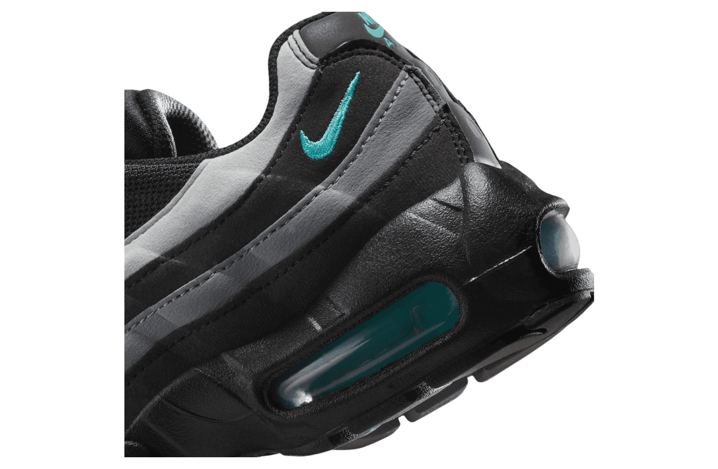 Nike Air Max 95 GS Black / Grey / Aurora Green release photo 8
