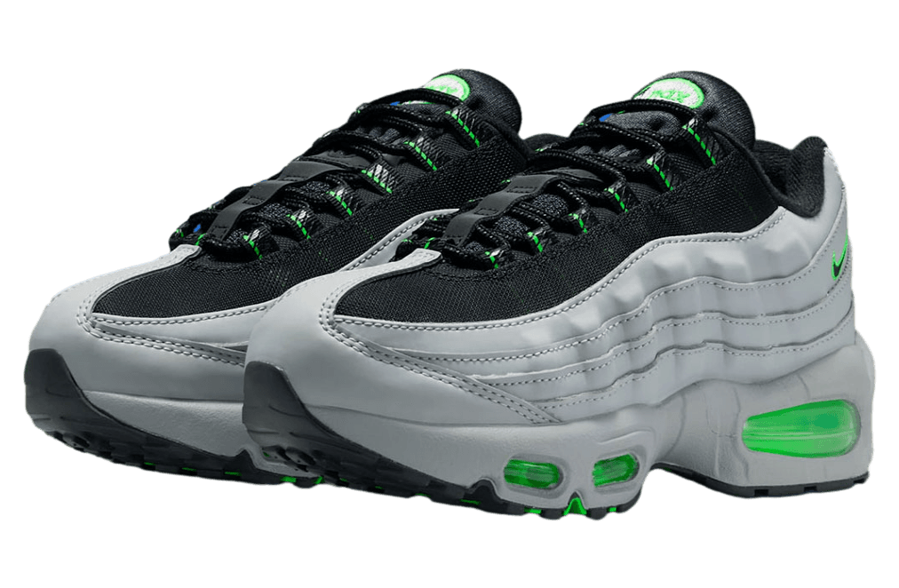 Nike Air Max 95 GS Light Smoke Grey / Green Strike release photo 2