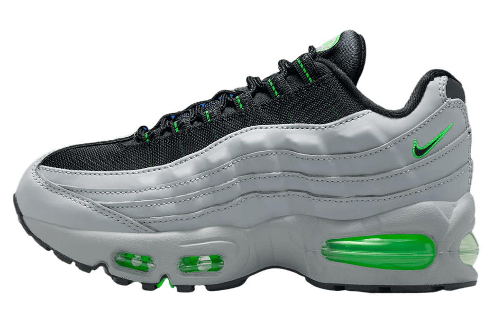 Nike Air Max 95 GS Light Smoke Grey / Green Strike release photo 1