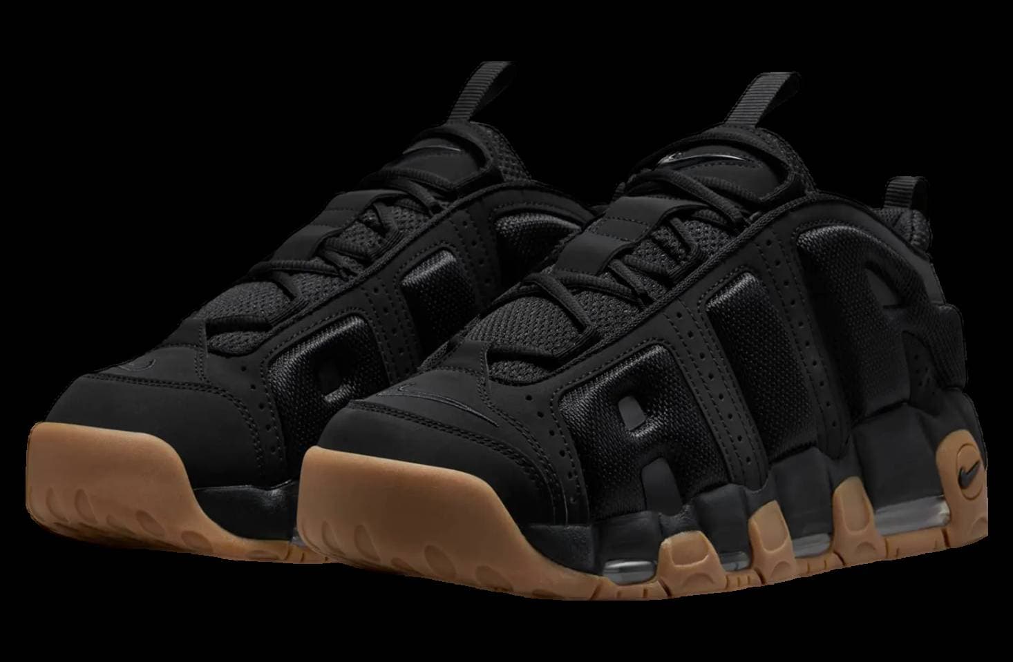 Nike Air More Uptempo Low Black / Gum release photo 2