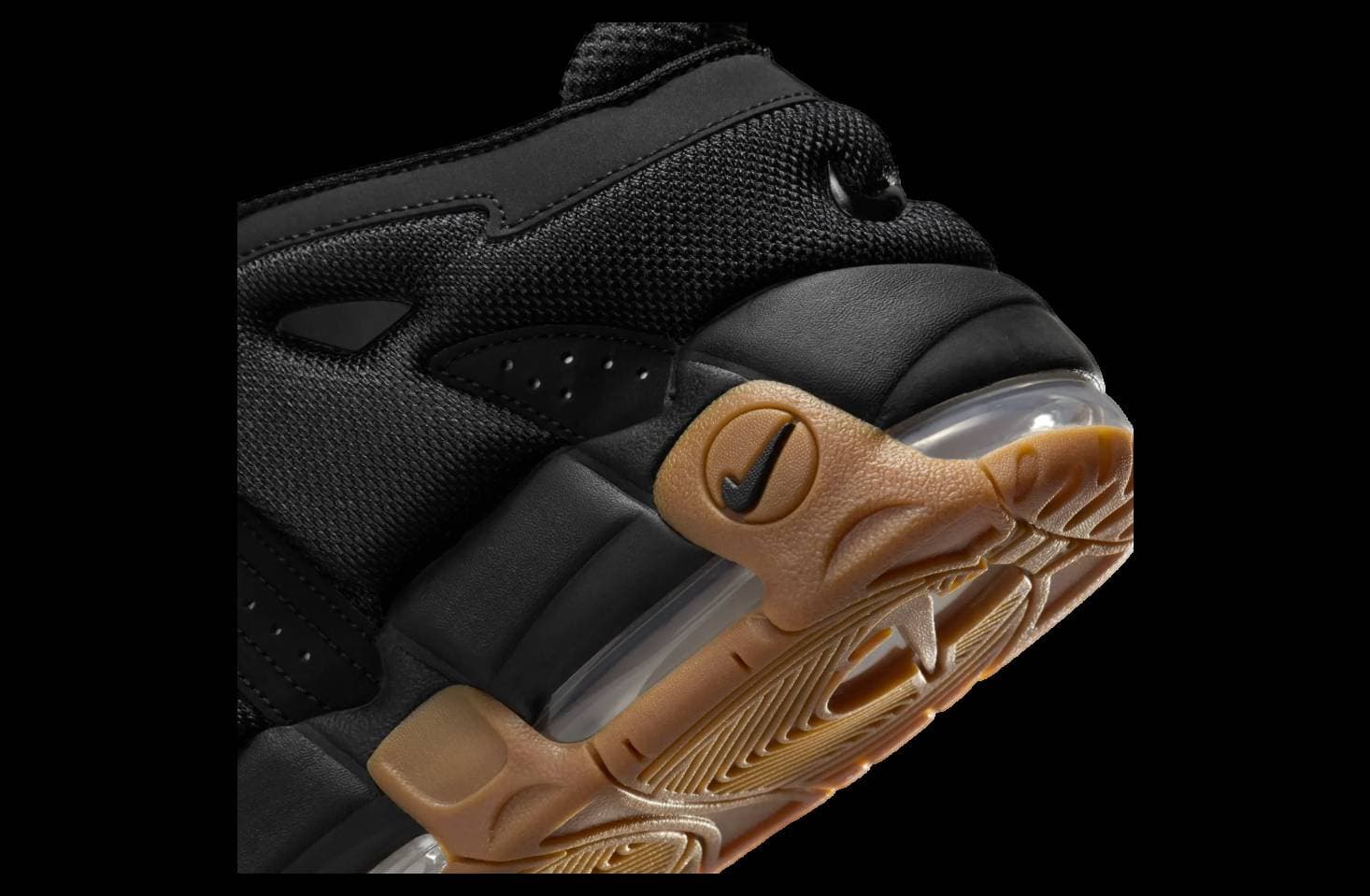 Nike Air More Uptempo Low Black / Gum release photo 8