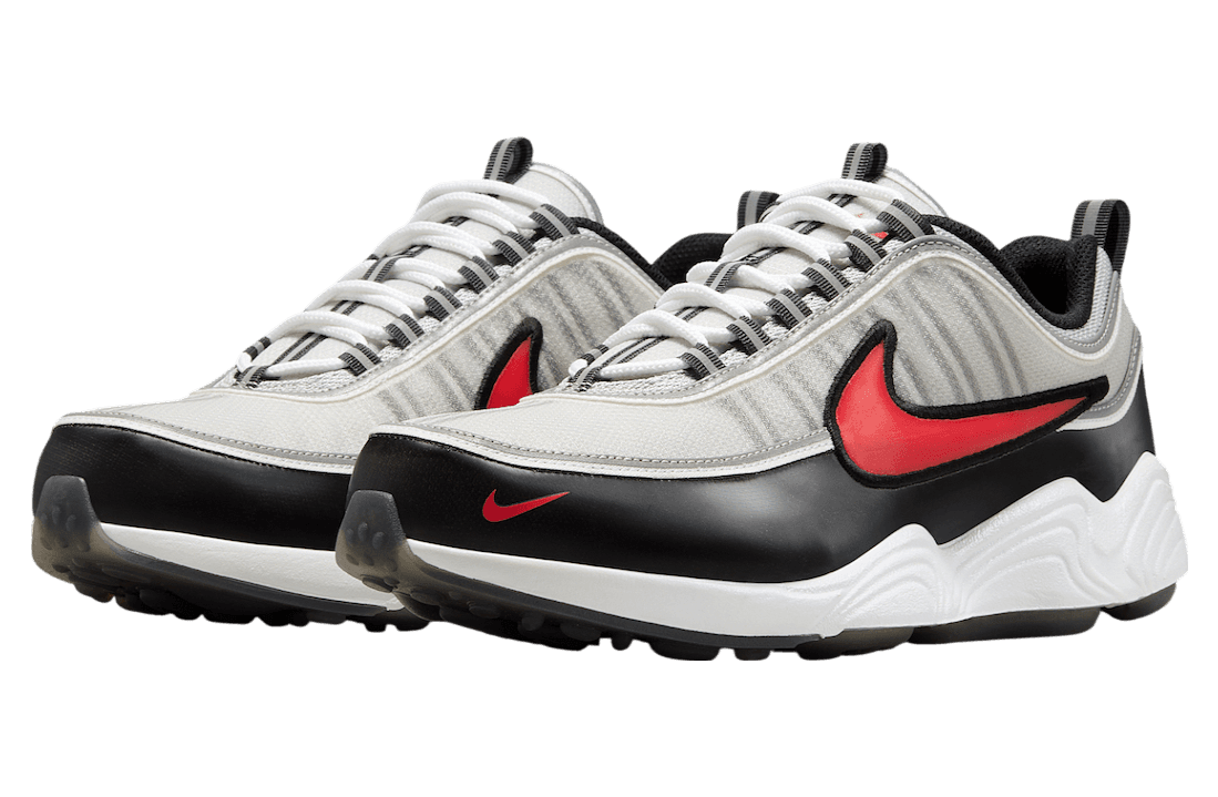 Nike Air Zoom Spiridon Metallic Silver / Sport Red release photo 2