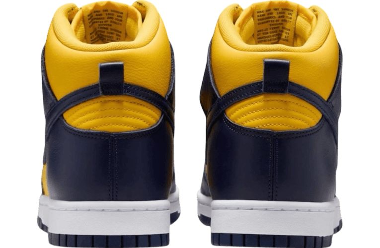 Nike Dunk High Michigan Midnight Navy / Varsity Maize release photo 5
