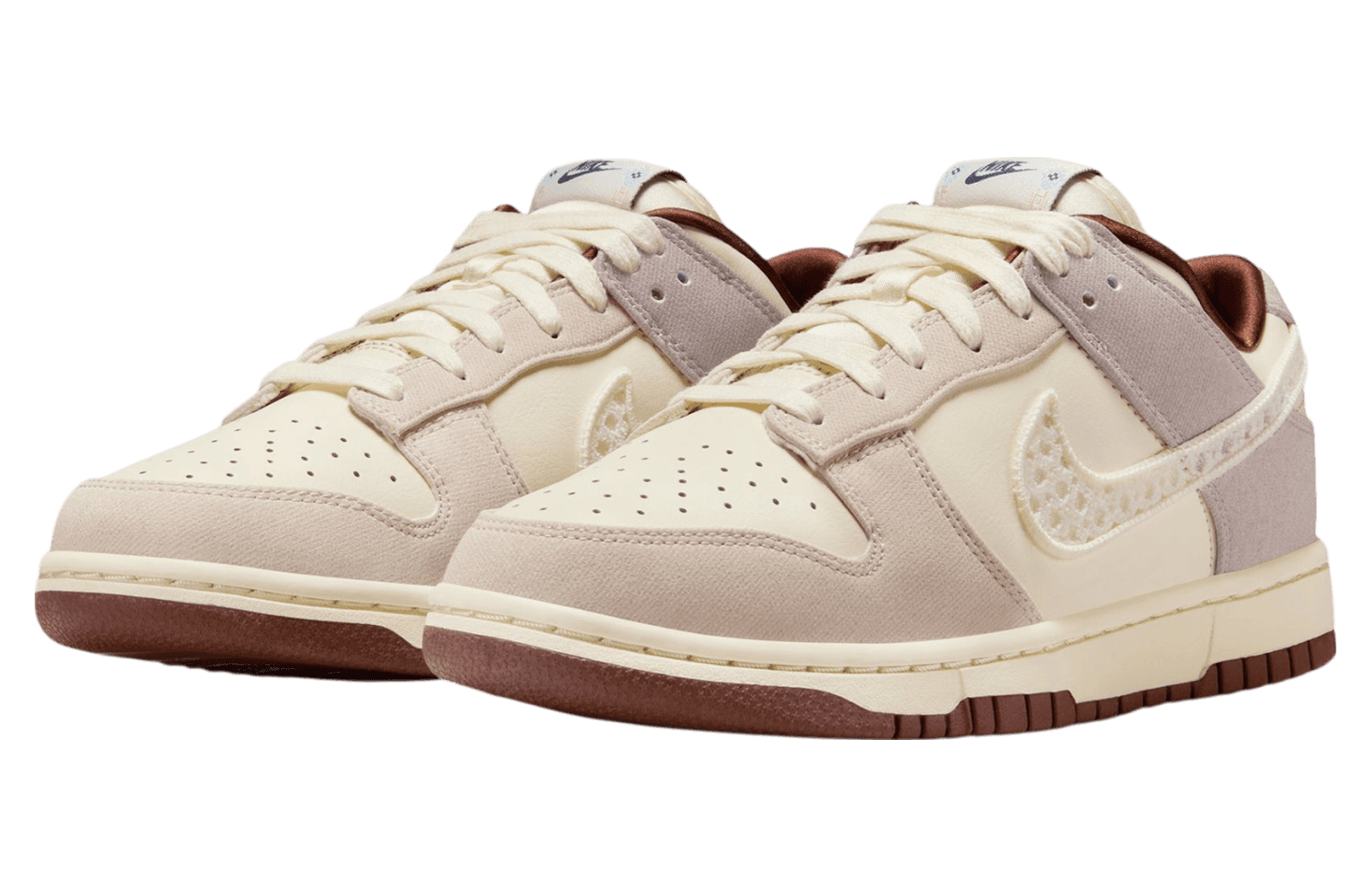Nike Dunk Low Crochet Swoosh Soft Pearl / Malt release photo 2