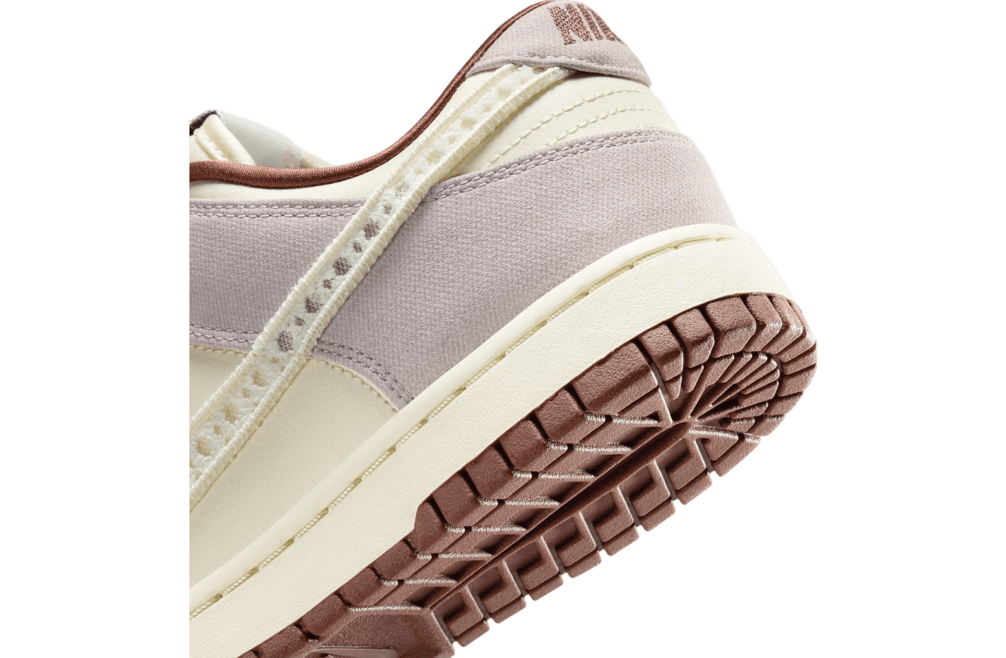 Nike Dunk Low Crochet Swoosh Soft Pearl / Malt release photo 3