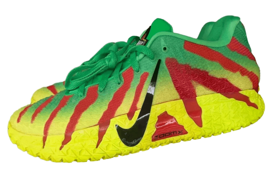 Nike Ja 3 Jurassic Park Green Spark / University Red Nike release photo