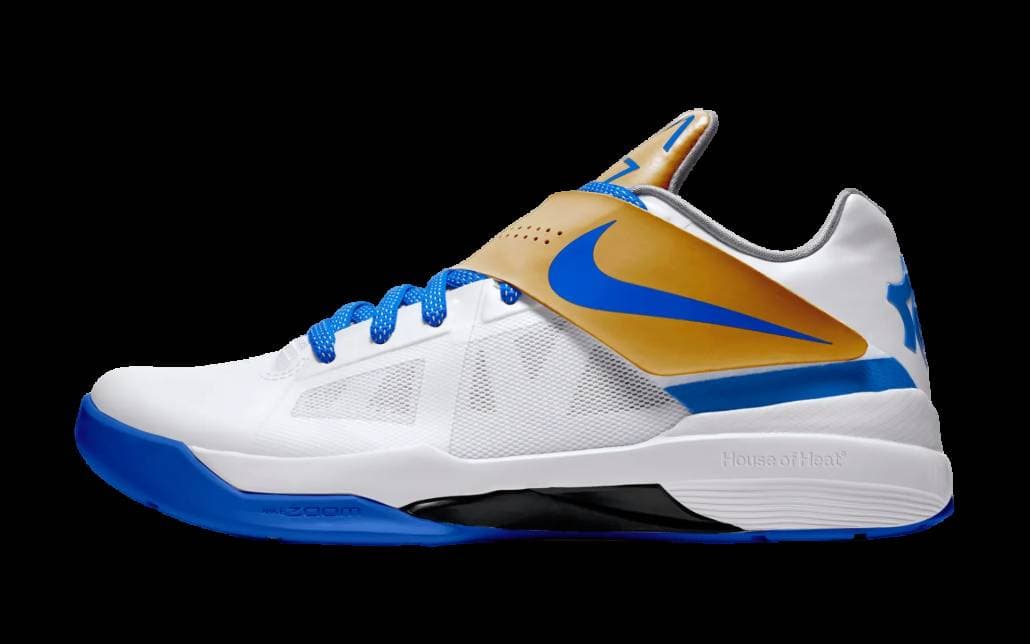 Nike KD 4 White Royal Gold Nike release photo