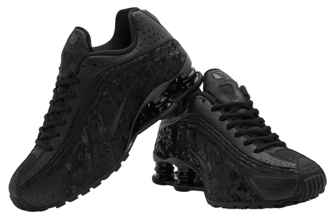 Nike Shox R4 Black Floral WMNS Black / Dark Smoke Grey release photo 2