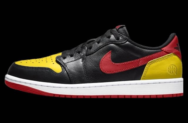 Quai 54 x Air Jordan 1 Low OG Black / Tour Yellow Jordan release photo