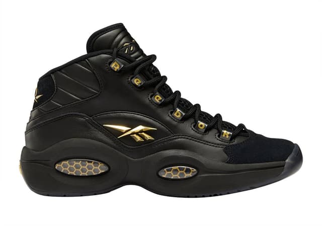 Reebok Question Mid Black Metallic Gold release photo