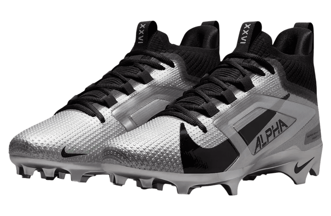 Saquon Barkley x Nike Alpha Menace 4 Elite Black / Wolf Grey release photo 2