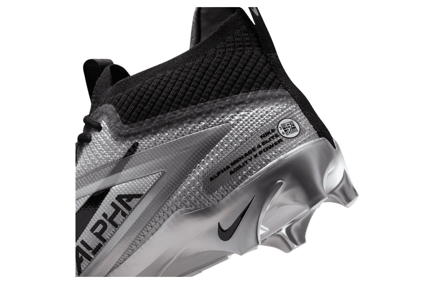 Saquon Barkley x Nike Alpha Menace 4 Elite Black / Wolf Grey release photo 3