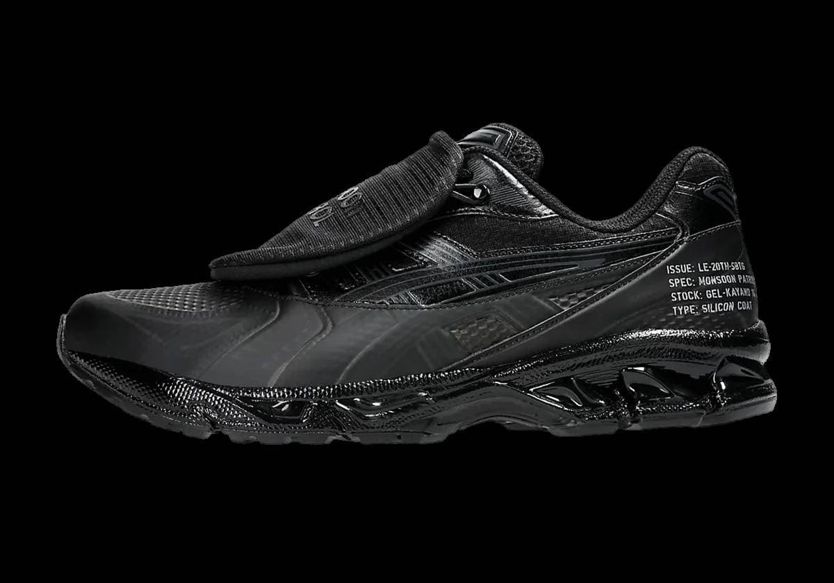 SBTG x Asics Gel Kayano 14 Monsoon Patroi Black release photo 1