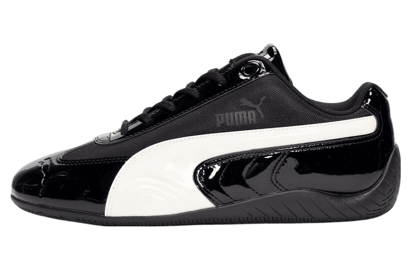 SNS x Puma Speedcat OG Black Patent Leather Black / Vapor Gray release photo 1