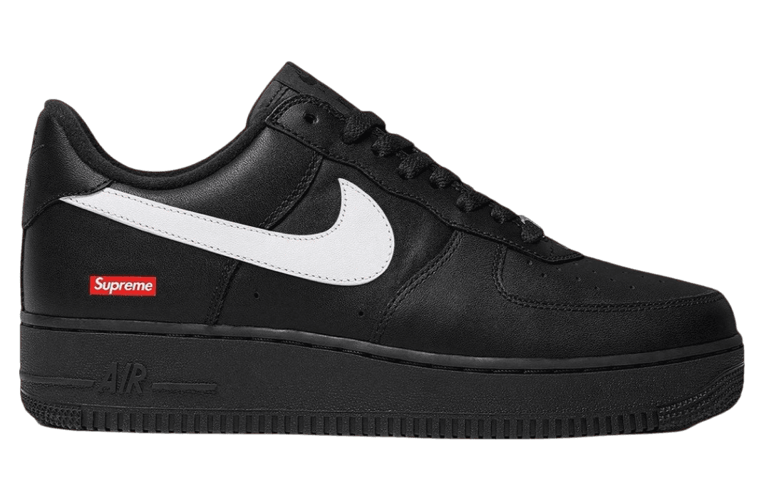 Supreme x Nike Air Force 1 Low Black / White release photo 1