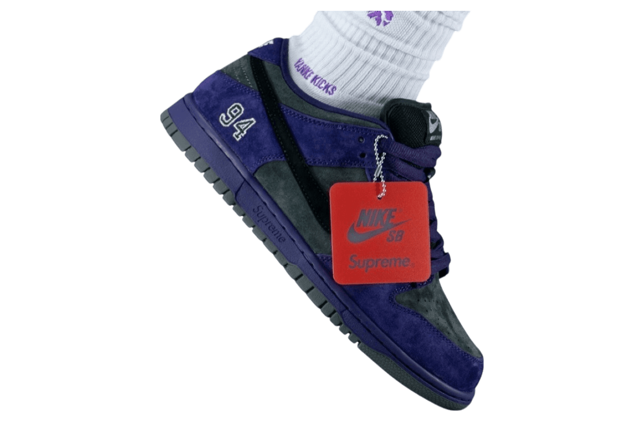 Supreme x Nike SB Dunk Low Ink Ink / Iron Grey release photo 8