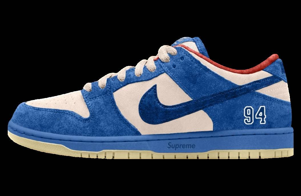 Supreme x Nike SB Dunk Low Ocean Fog / Ocean Fog-Black release photo 1