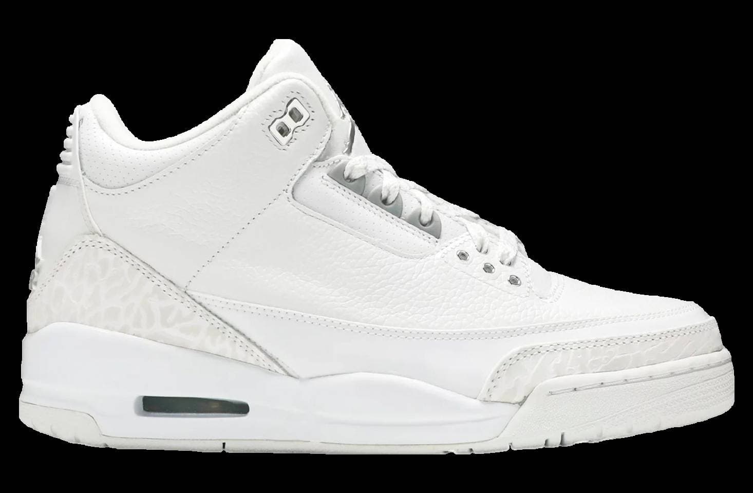 The Air Jordan 3 Pure Money White / Metallic Silver release photo 4