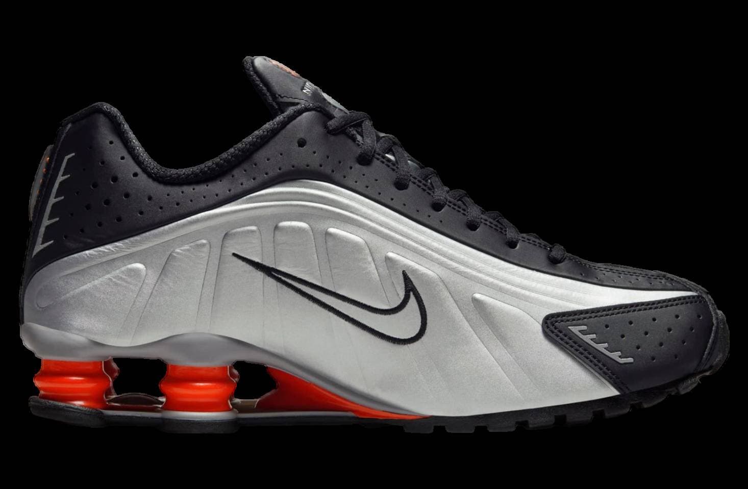 The Nike Shox R4 Metallic Silver / Red release photo 2