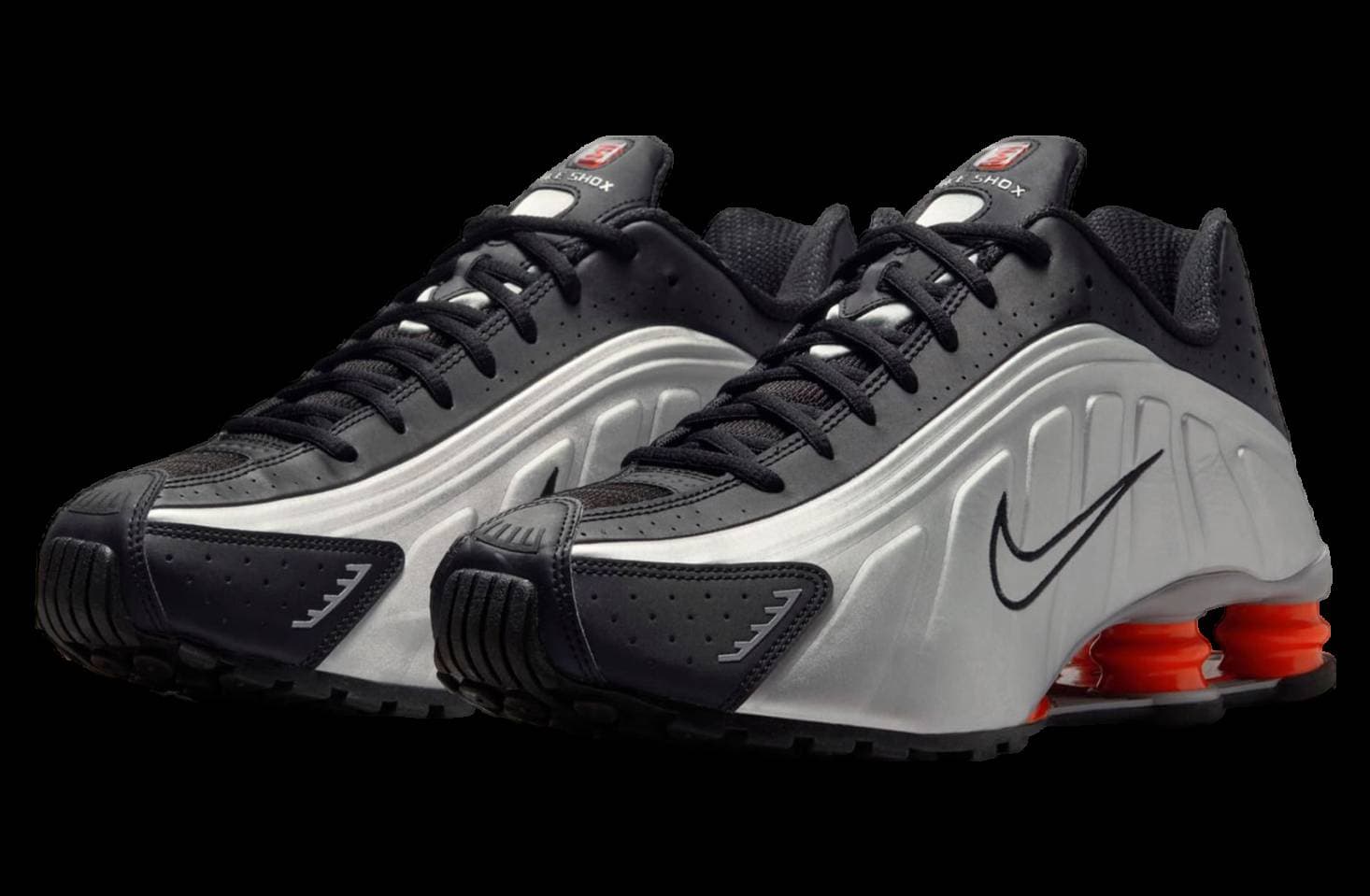The Nike Shox R4 Metallic Silver / Red release photo 4