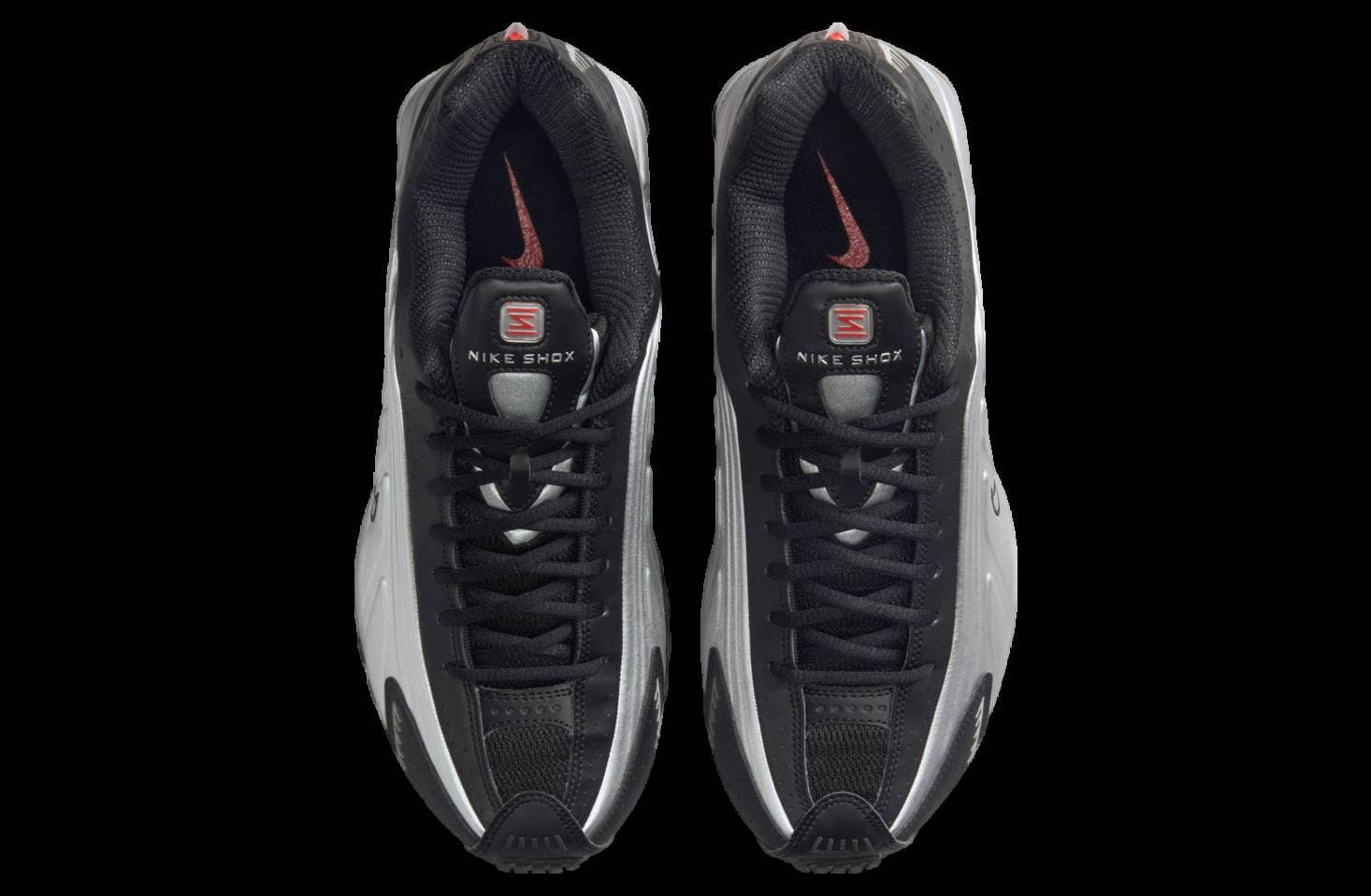 The Nike Shox R4 Metallic Silver / Red release photo 5